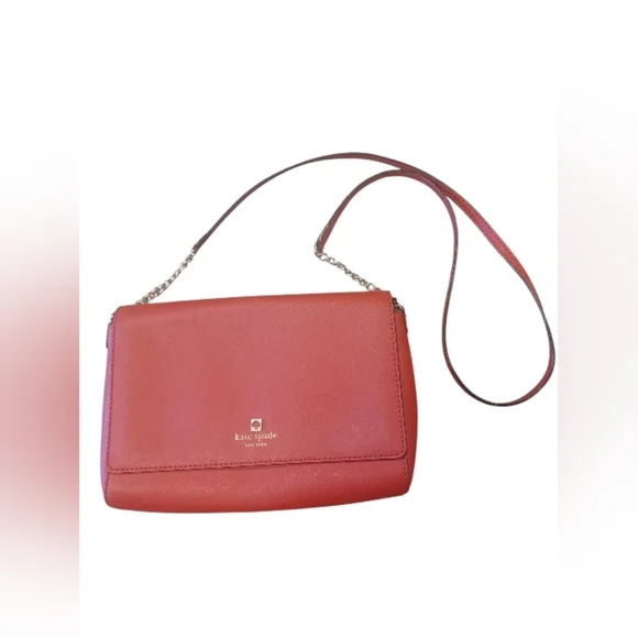 Kate Spade Cove Street Dody Purse Crossbody Red Leather EUC - Picture 2 of 10